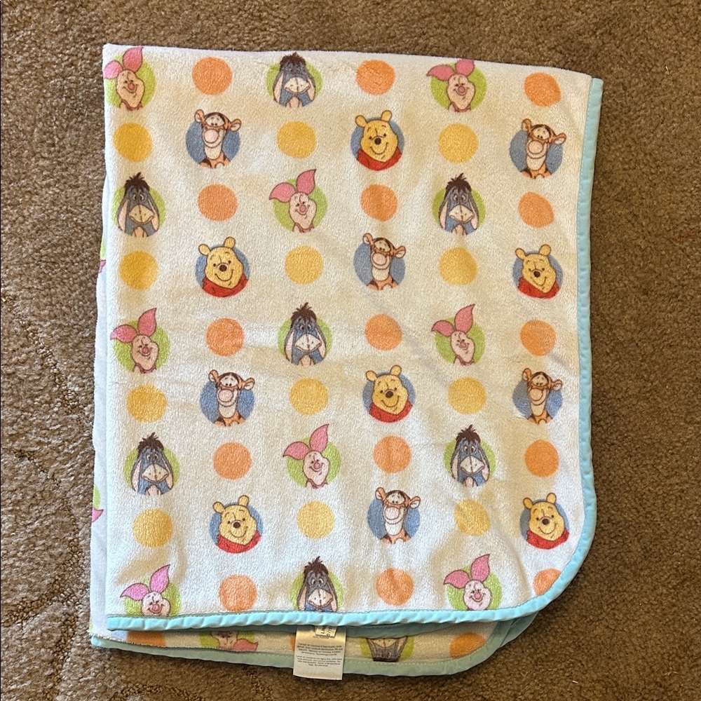 Disney Winnie the Pooh Piglet Eeyore, Tigger, fleece Baby Blanket - Picture 2 of 4